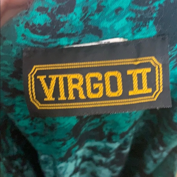 Vintage Green & Black Abstract  Blouson Dress 8 - Picture 9 of 12